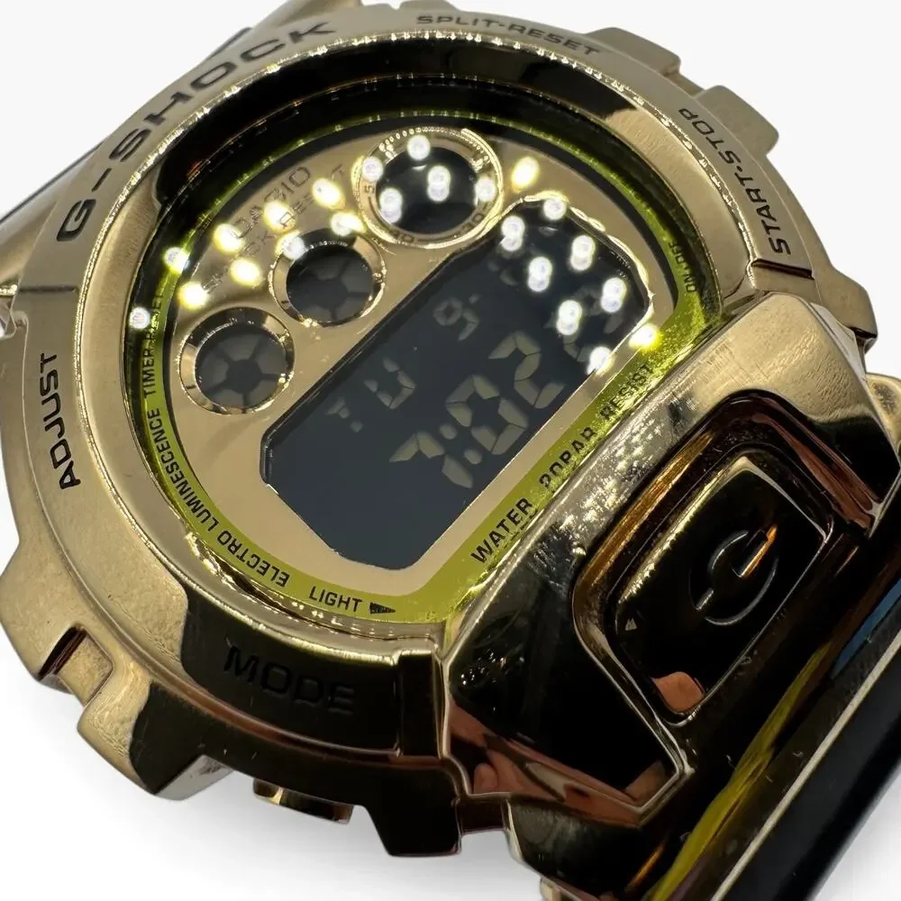 Casio G-Shock GM-6900G-9 Gold Metal Digital Watch Black Resin 3230 200M